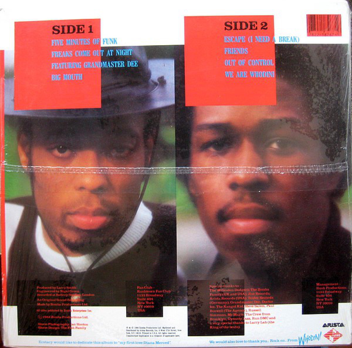 Five call. Whodini Escape. Whodini friends.